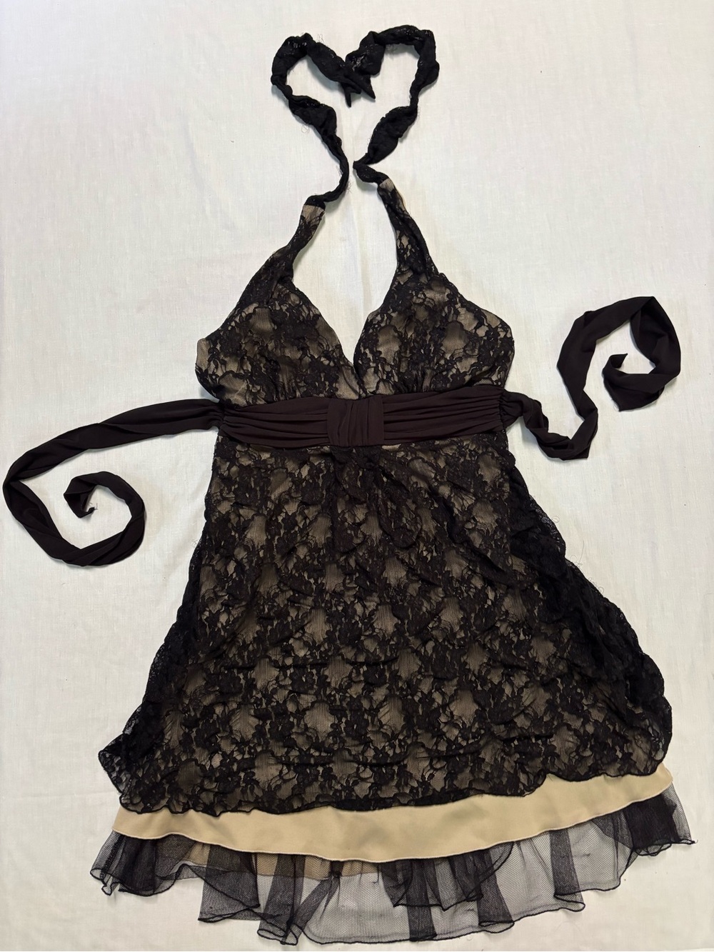 Speeckless Black Lace Halter Dress